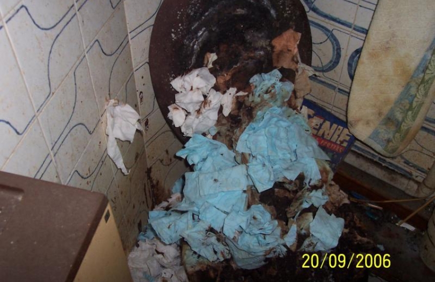 Squat nettoyage des toilettes avant - C. Darmanin (83)
